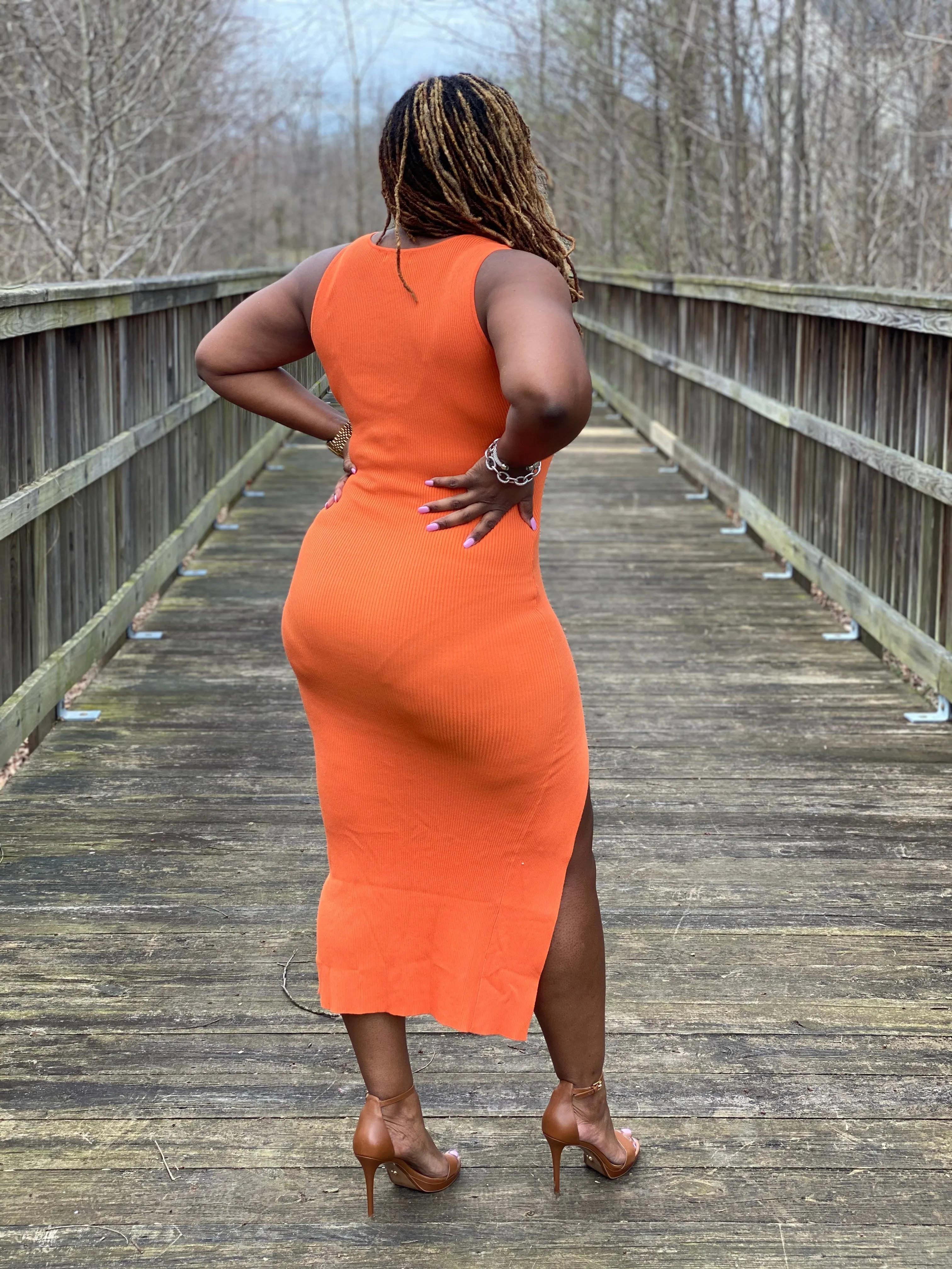 Braided Corset Midi Dress