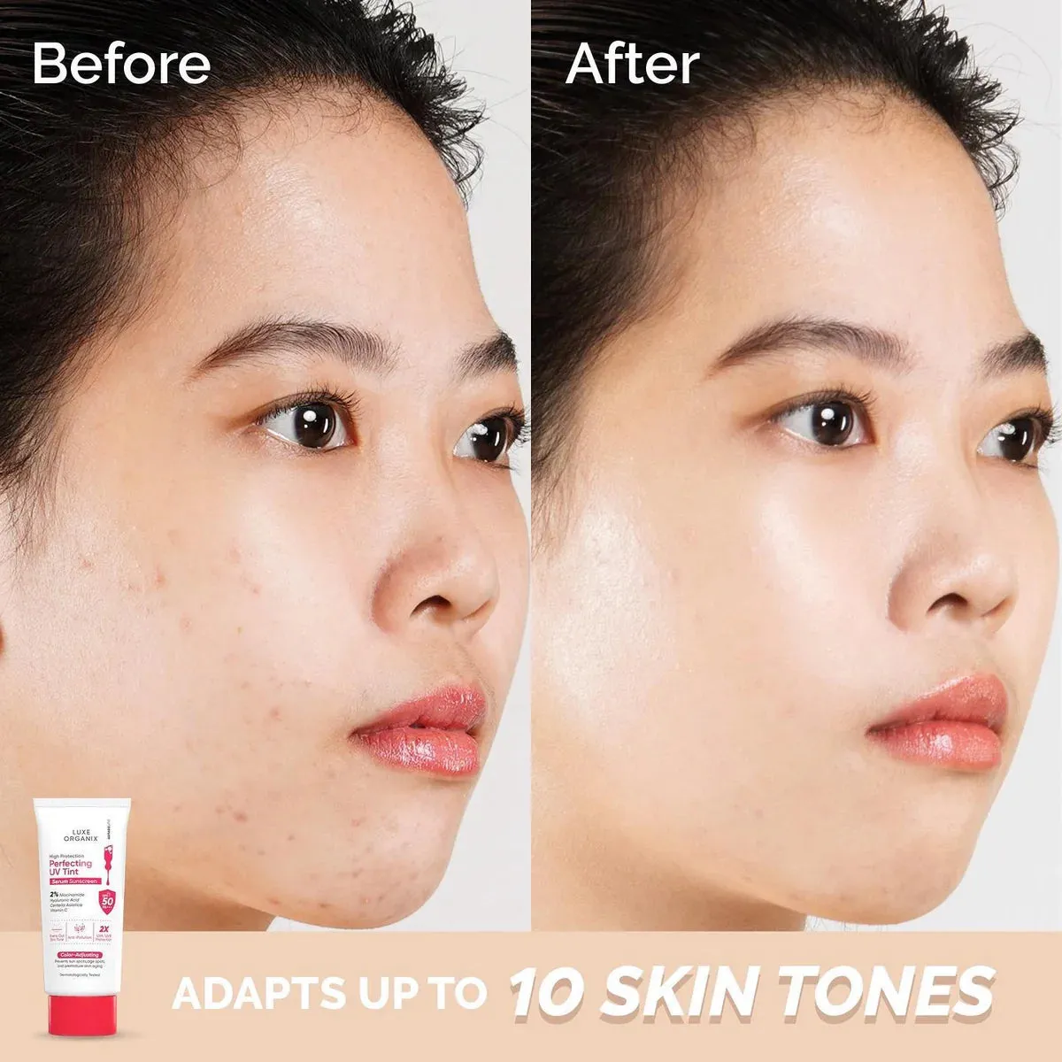 Luxe Organix High Protection Perfecting UV Tint Serum Sunscreen SPF 50 PA     10g
